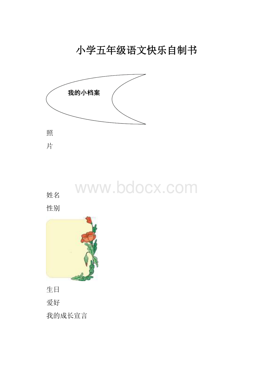 小学五年级语文快乐自制书.docx_第1页