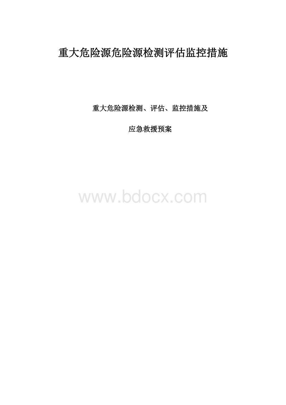 重大危险源危险源检测评估监控措施.docx_第1页