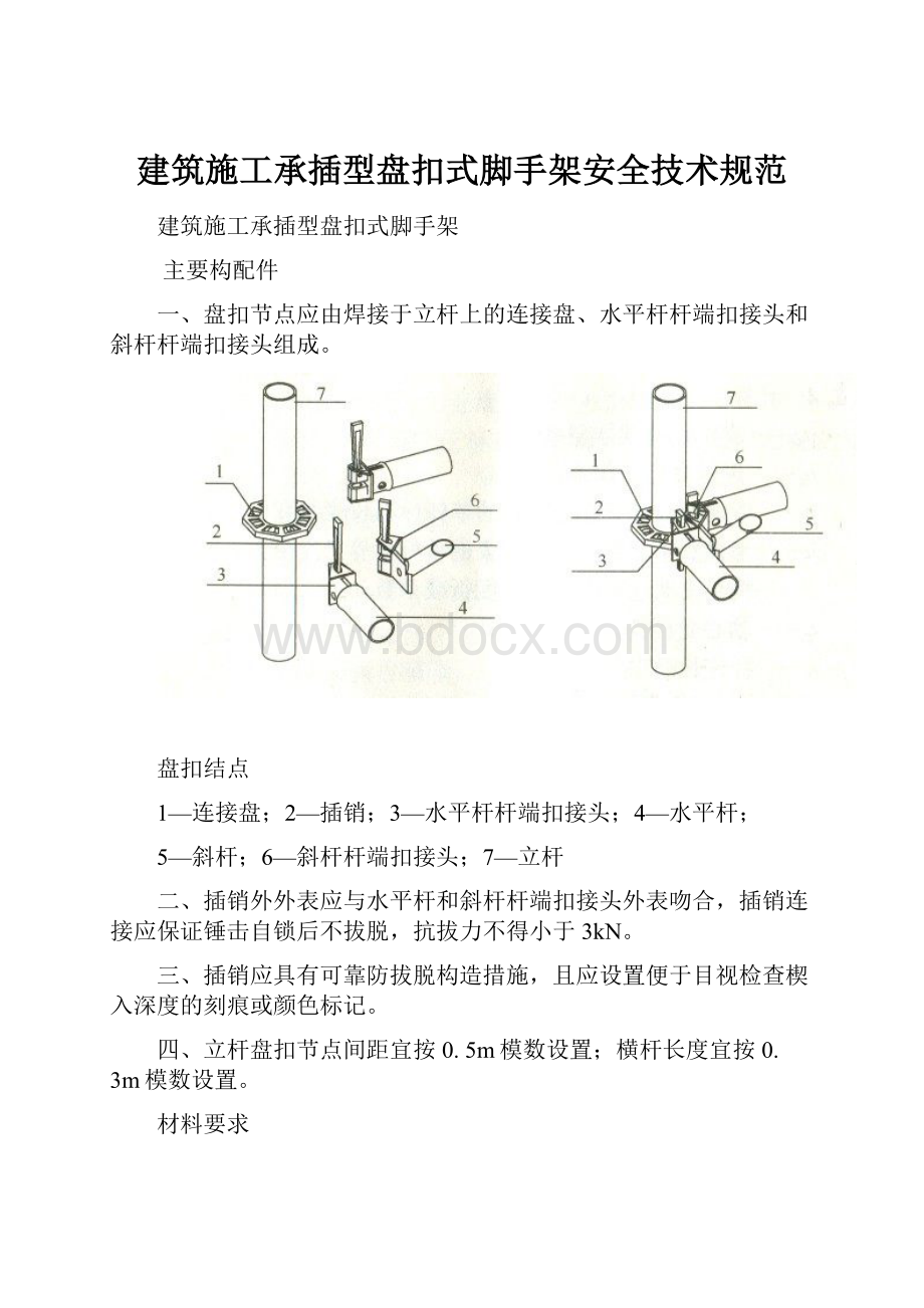 建筑施工承插型盘扣式脚手架安全技术规范Word文档下载推荐.docx