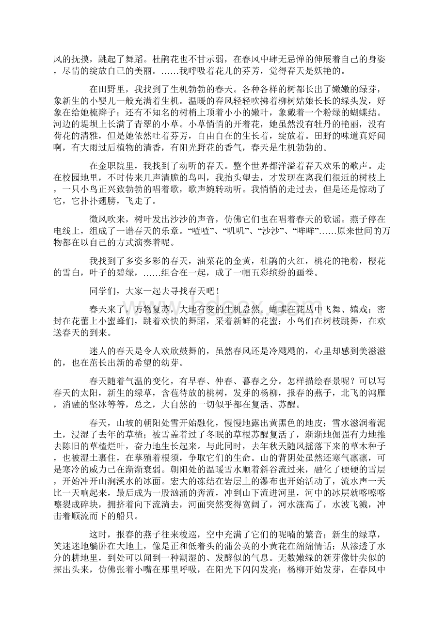 关于春天的作文600字8篇.docx_第2页