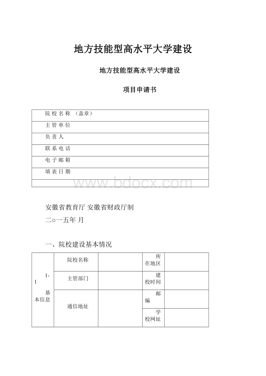 地方技能型高水平大学建设.docx