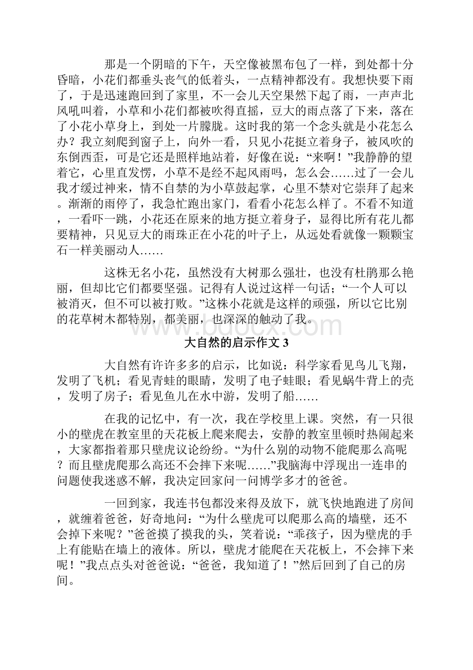 大自然的启示作文精选15篇Word格式文档下载.docx_第2页