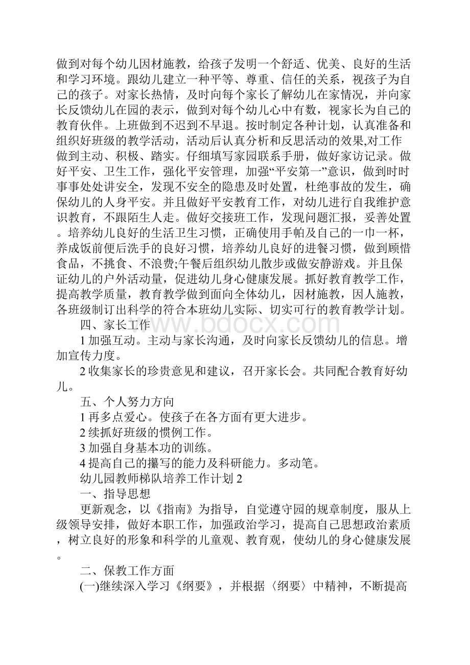 幼儿园教师梯队培养工作计划Word文档下载推荐.docx_第2页