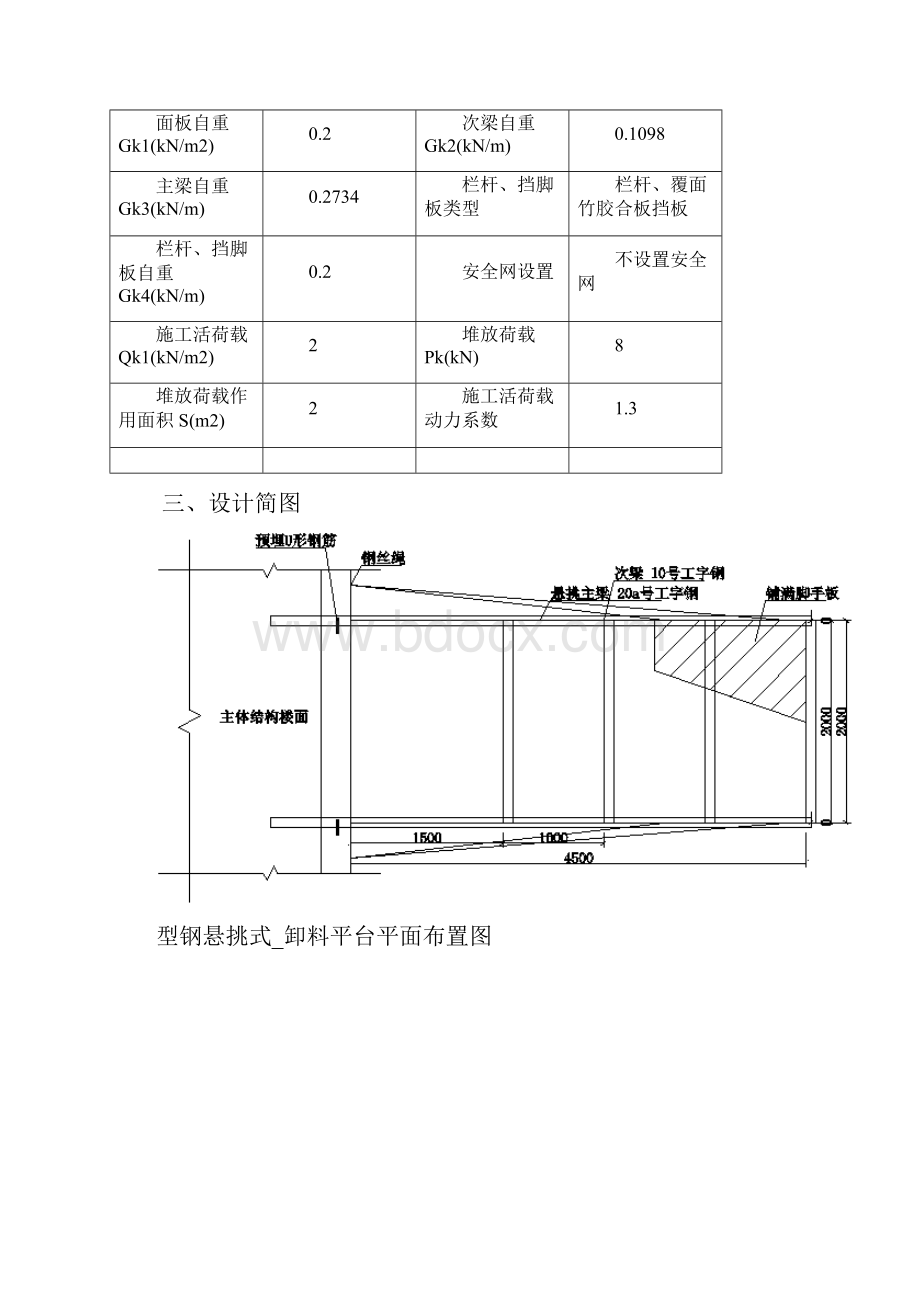 最新型钢悬挑卸料平台计算书文档格式.docx_第2页