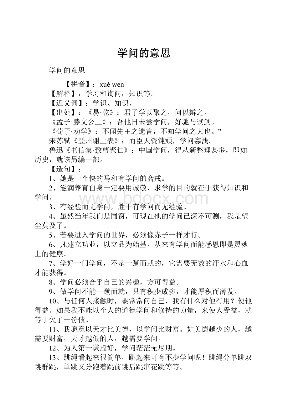 学问的意思文档格式.docx_第1页