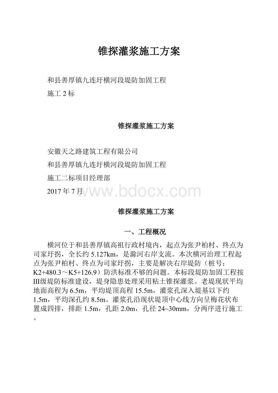 锥探灌浆施工方案Word下载.docx