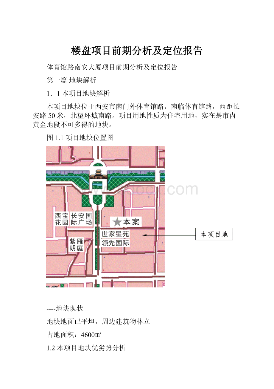 楼盘项目前期分析及定位报告.docx