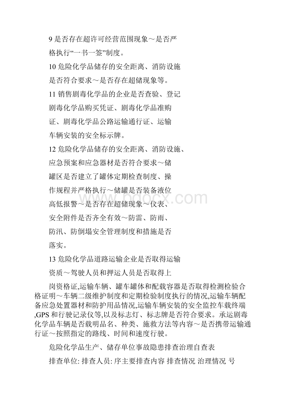 危险化学品经营单位事故隐患排查治理自查表.docx_第2页