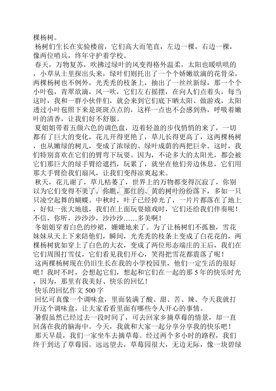 快乐的回忆作文500字.docx_第2页