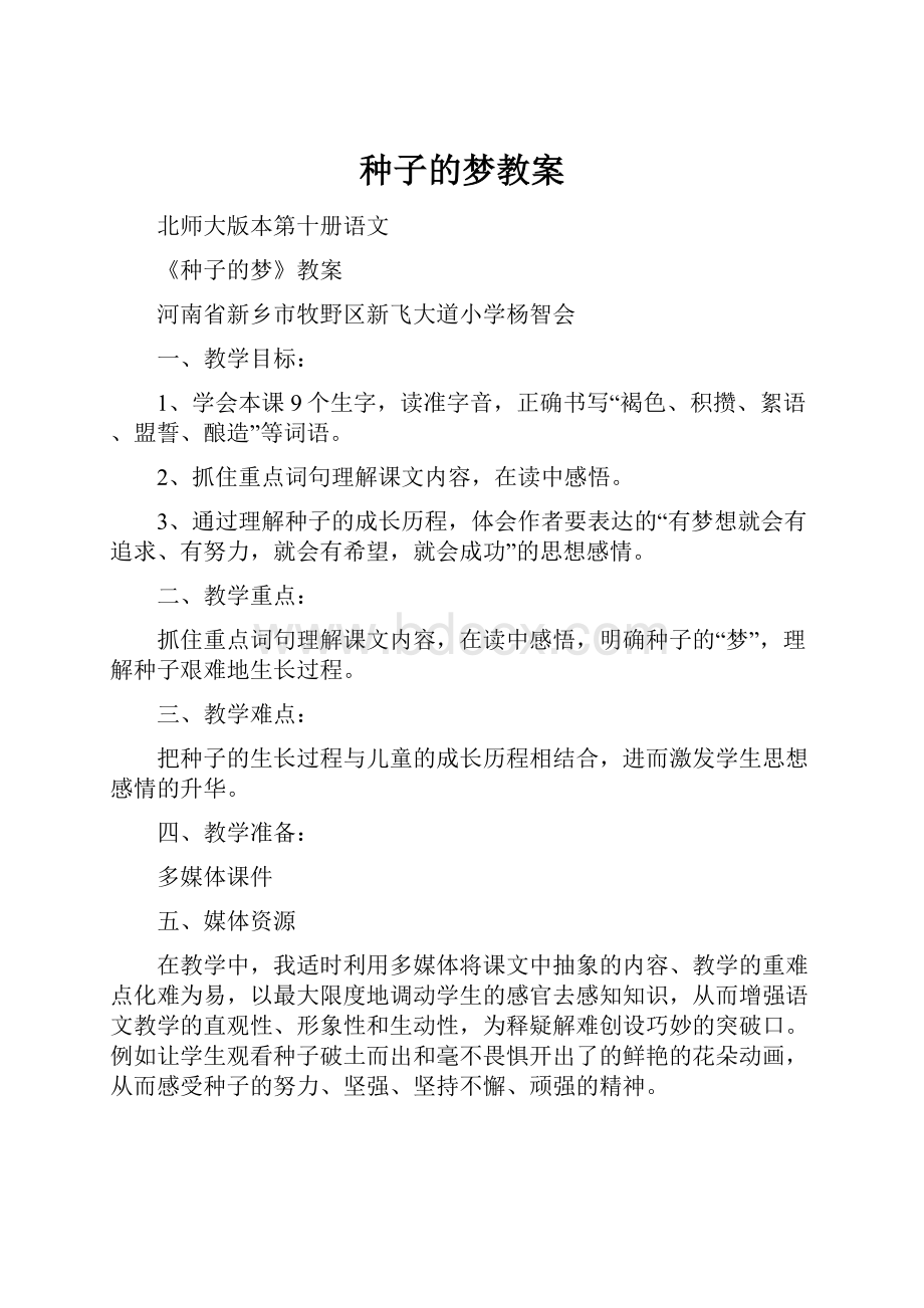 种子的梦教案.docx_第1页