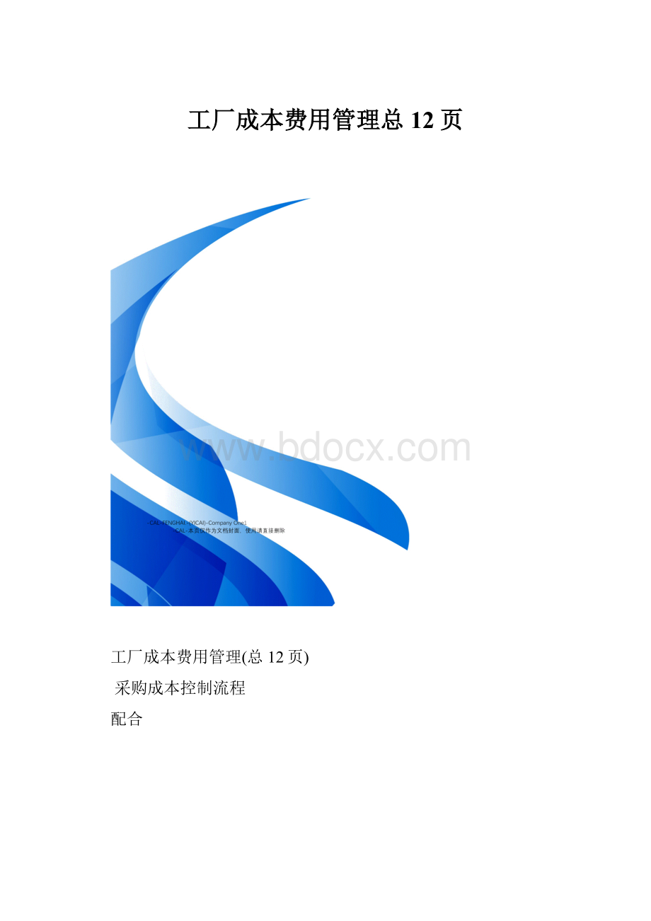 工厂成本费用管理总12页Word格式.docx