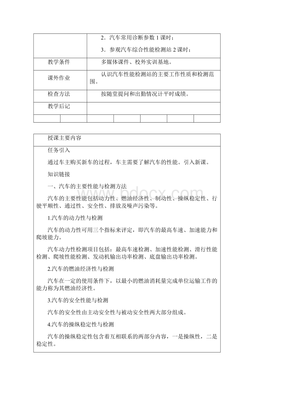 汽车性能与检测教案.docx_第2页