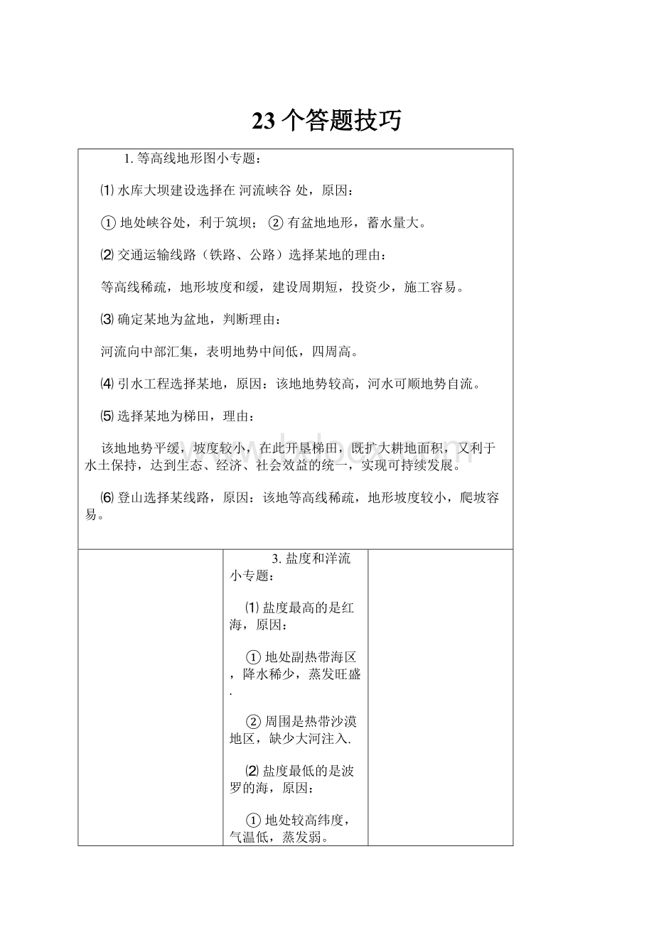 23个答题技巧.docx_第1页