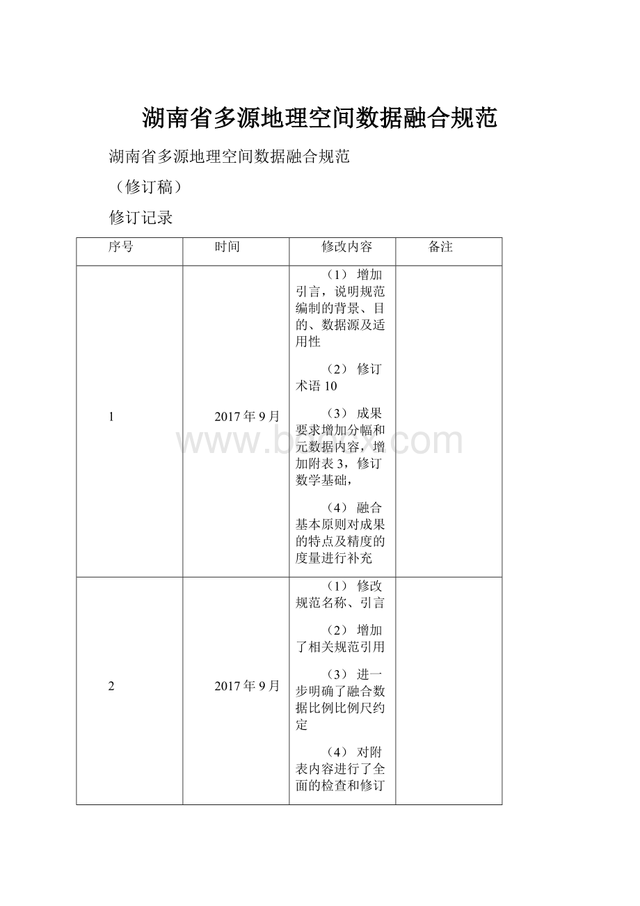 湖南省多源地理空间数据融合规范.docx_第1页