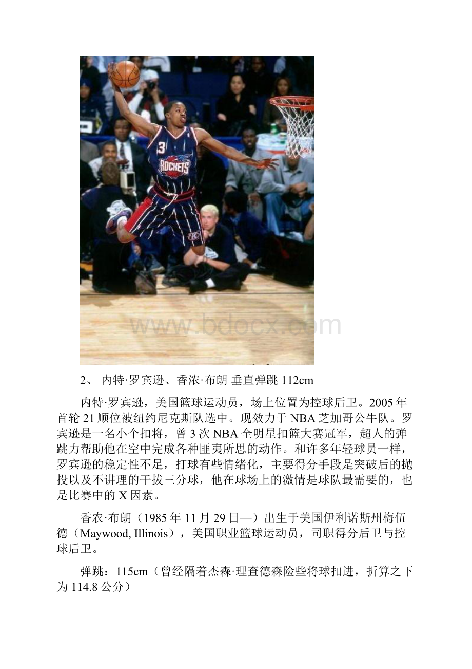 盘点乔丹后NBA十大弹簧男Word格式文档下载.docx_第2页