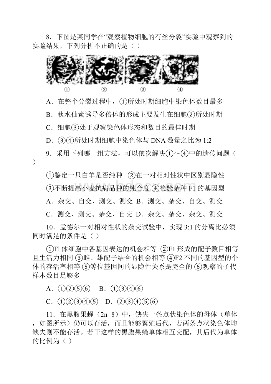 北京五中届高三上学期期中考试生物试题.docx_第3页