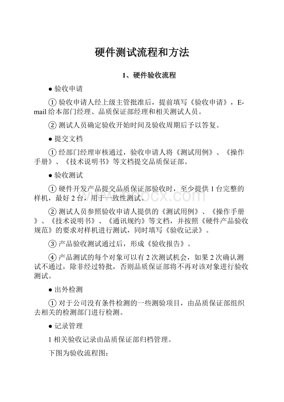 硬件测试流程和方法Word文档格式.docx