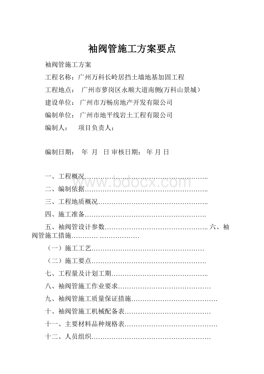 袖阀管施工方案要点.docx_第1页