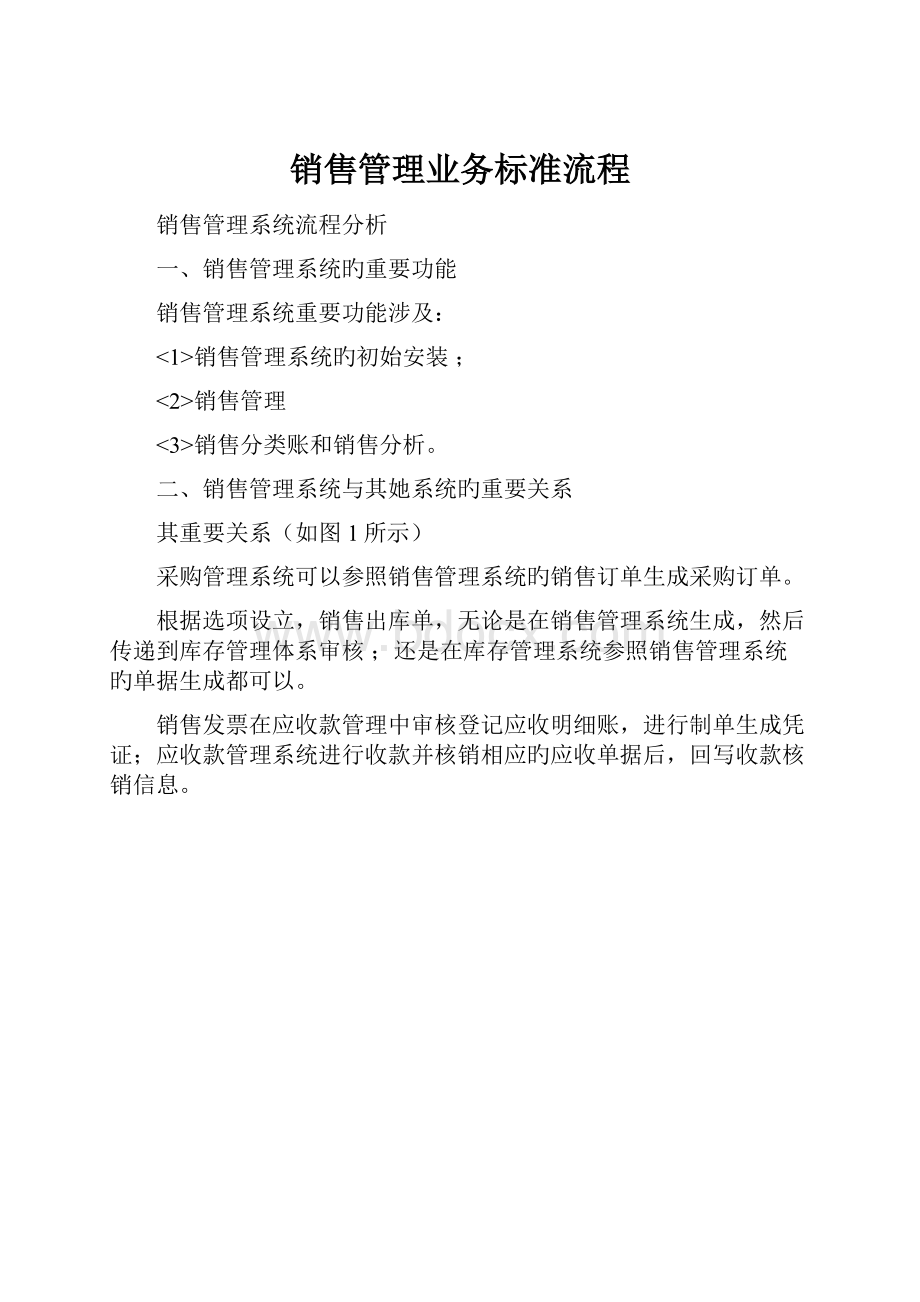 销售管理业务标准流程文档格式.docx