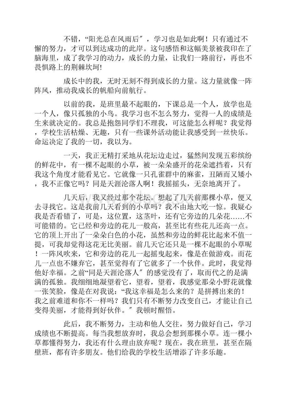 成长的力量作文集锦15篇.docx_第2页