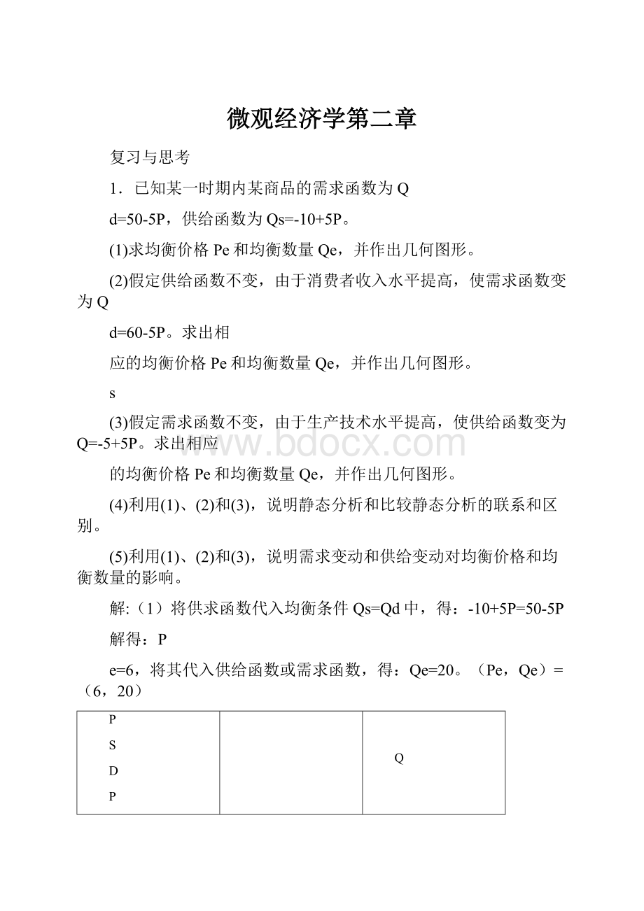 微观经济学第二章Word文档下载推荐.docx