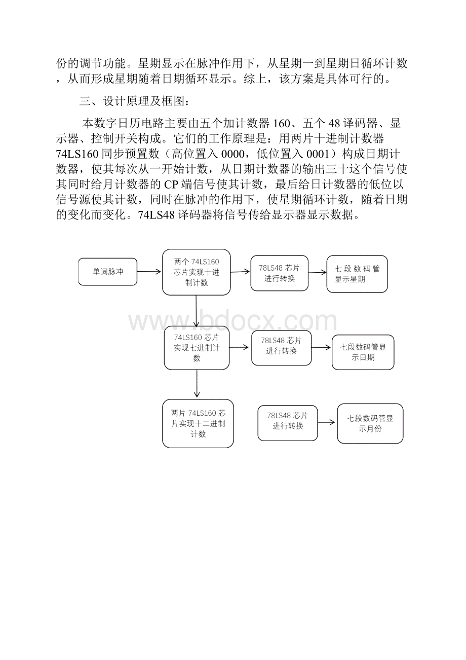 数电课程设计 数字日历电路.docx_第2页