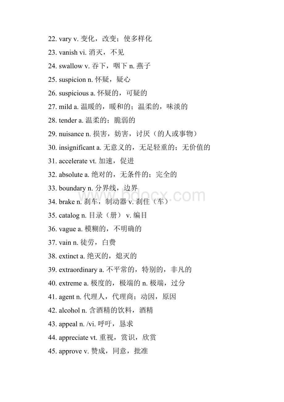 英语四级核心700词.docx_第2页