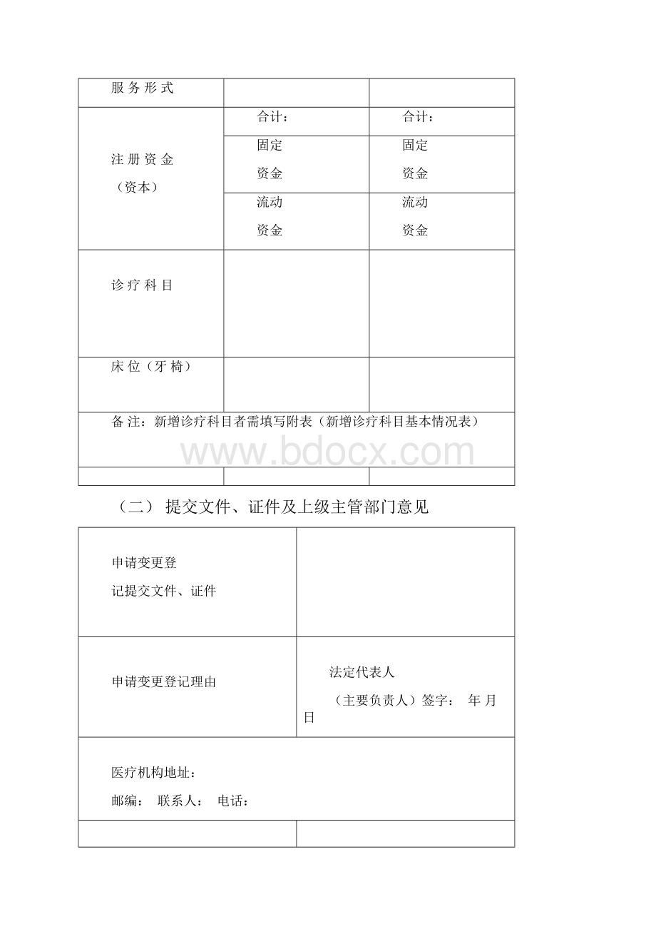 医疗机构申请变更登记注册表.docx_第2页