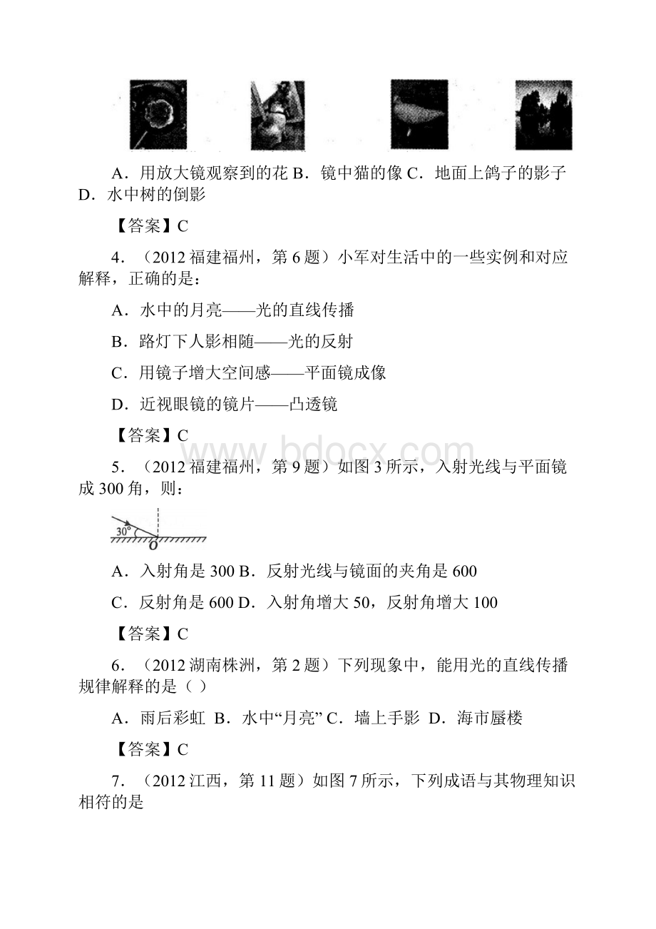 山东泰山外国语学校中考物理试题考点解析光的传播光汇总.docx_第2页