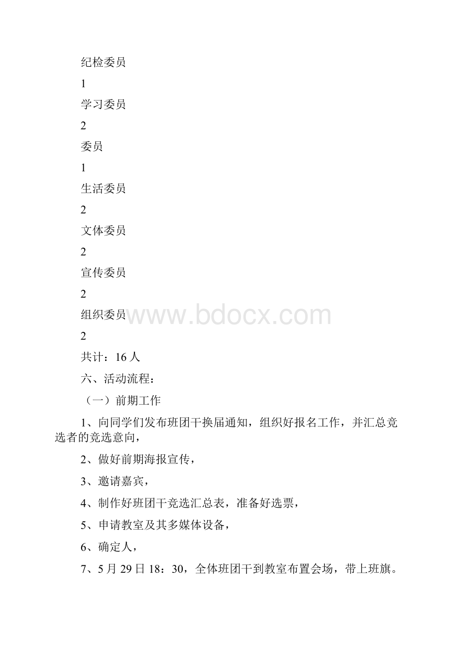 大学班级干部换届选举策划书精选多篇.docx_第2页