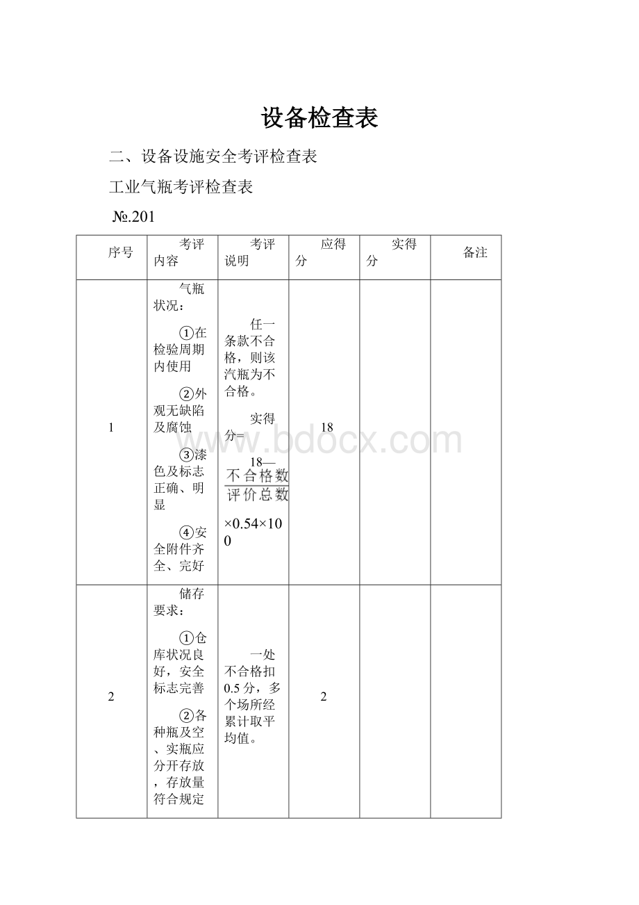 设备检查表.docx_第1页