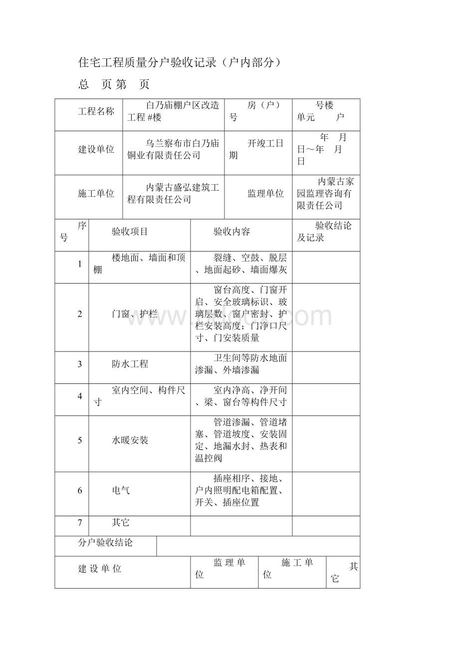 内蒙古住宅工程分户验收表新表 盛宏.docx_第2页