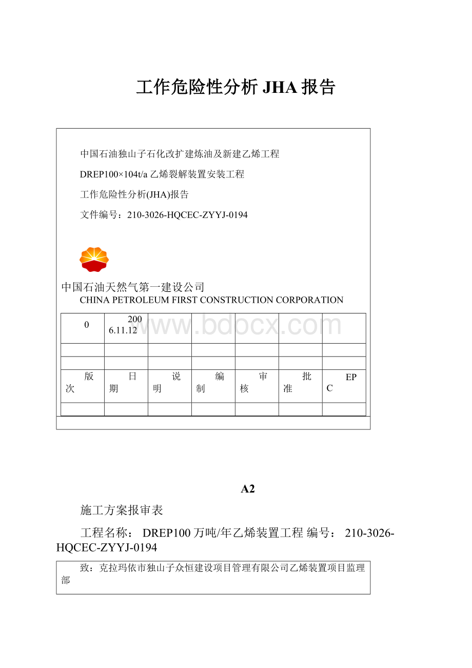 工作危险性分析JHA报告Word格式.docx_第1页