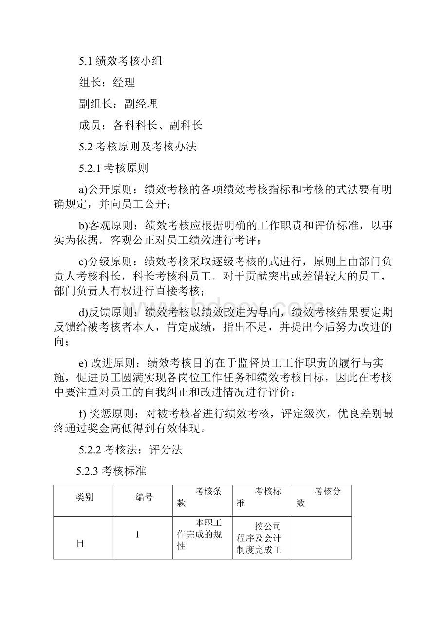 财务部员工绩效考核实施细则Word文档下载推荐.docx_第2页