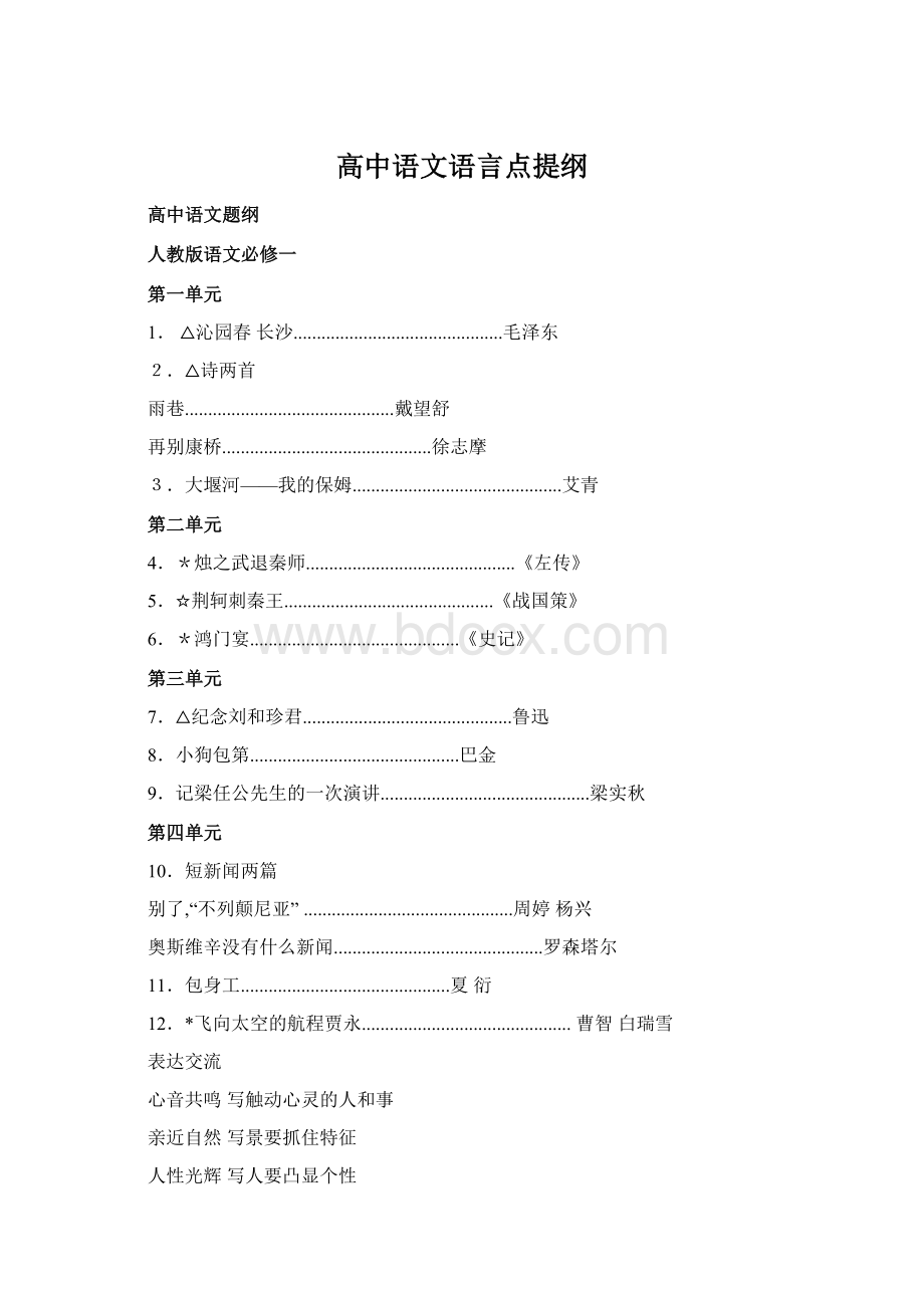 高中语文语言点提纲.docx_第1页