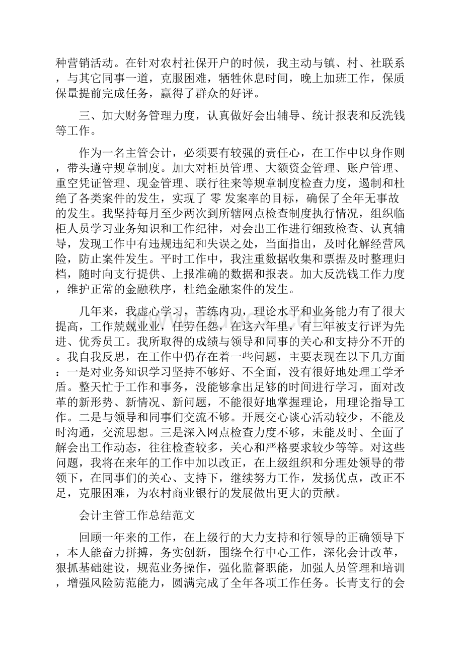 财政主办会计工作总结会计个人工作总结doc文档格式.docx_第2页