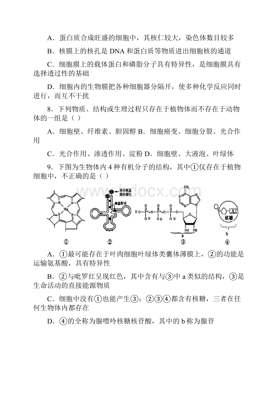 届河北省唐山市高三第一次模拟考试生物试题及答案.docx_第3页