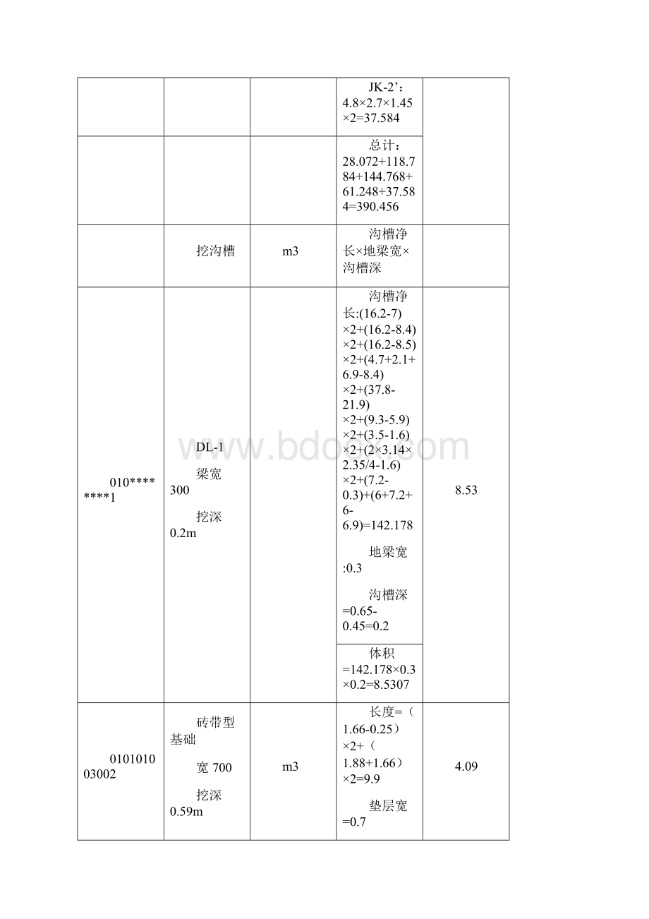 1号办公楼清单计价工程量计算表Word下载.docx_第2页