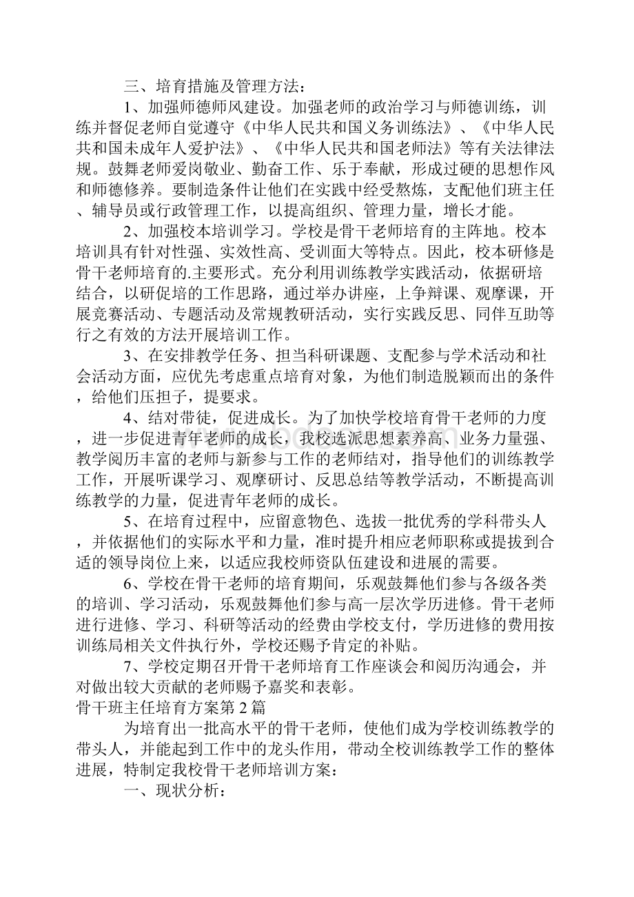 骨干班主任培养计划4篇.docx_第2页