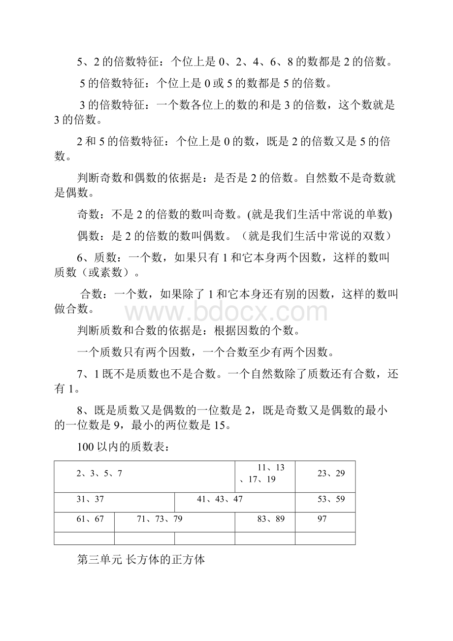 五年级下册数学概念及公式Word文档下载推荐.docx_第2页