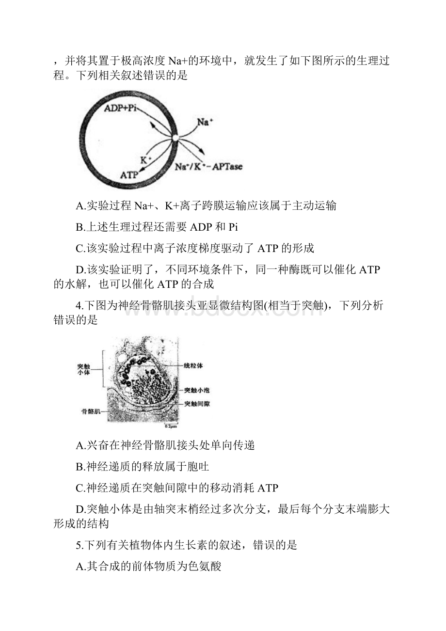 河南省郑州市高三第二次模拟考试理科综合试题及答案.docx_第2页