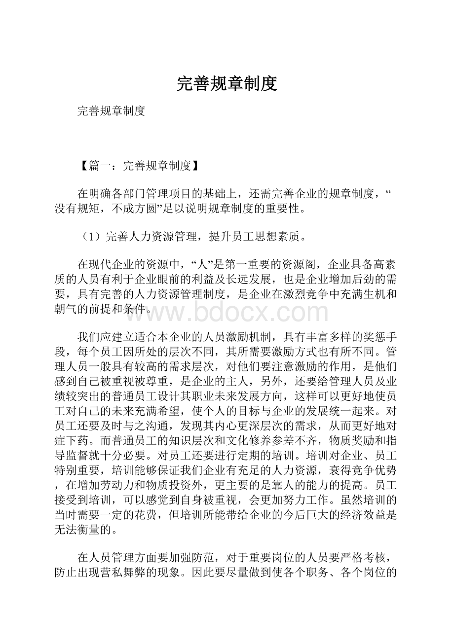 完善规章制度Word格式文档下载.docx