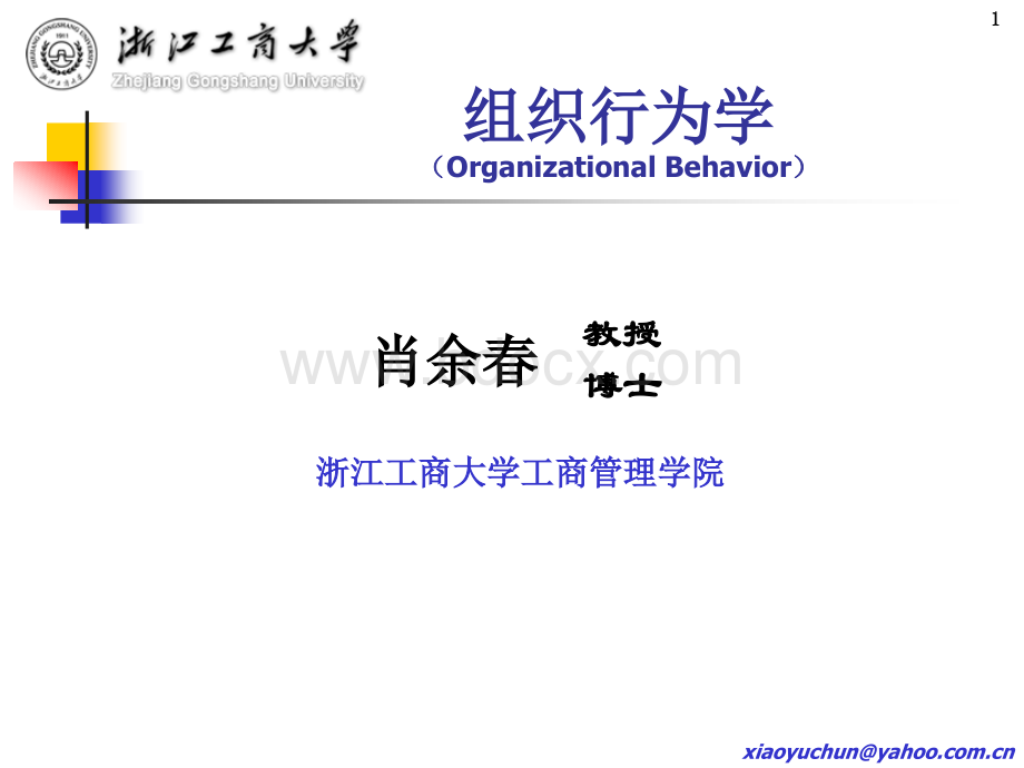 肖余春教授MBA讲义《组织行为学》资料.ppt