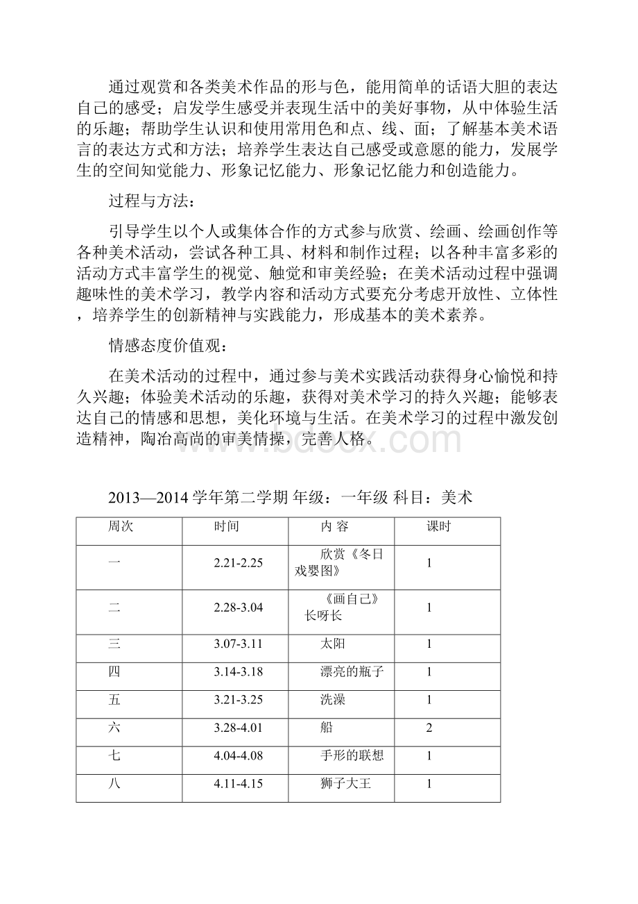 小学一年级下册 美术教案.docx_第3页