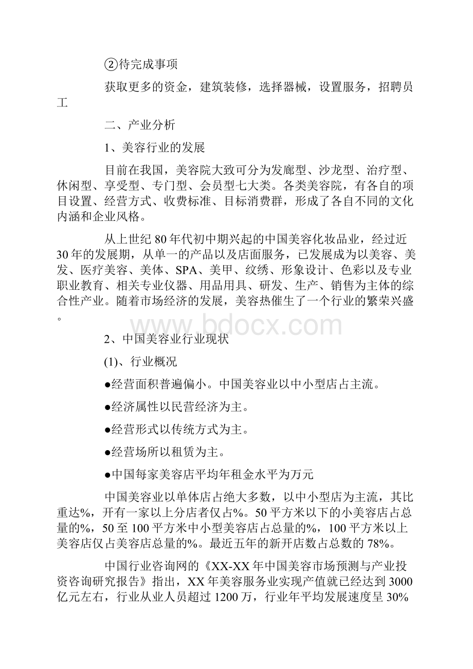 美容商业计划书.docx_第2页