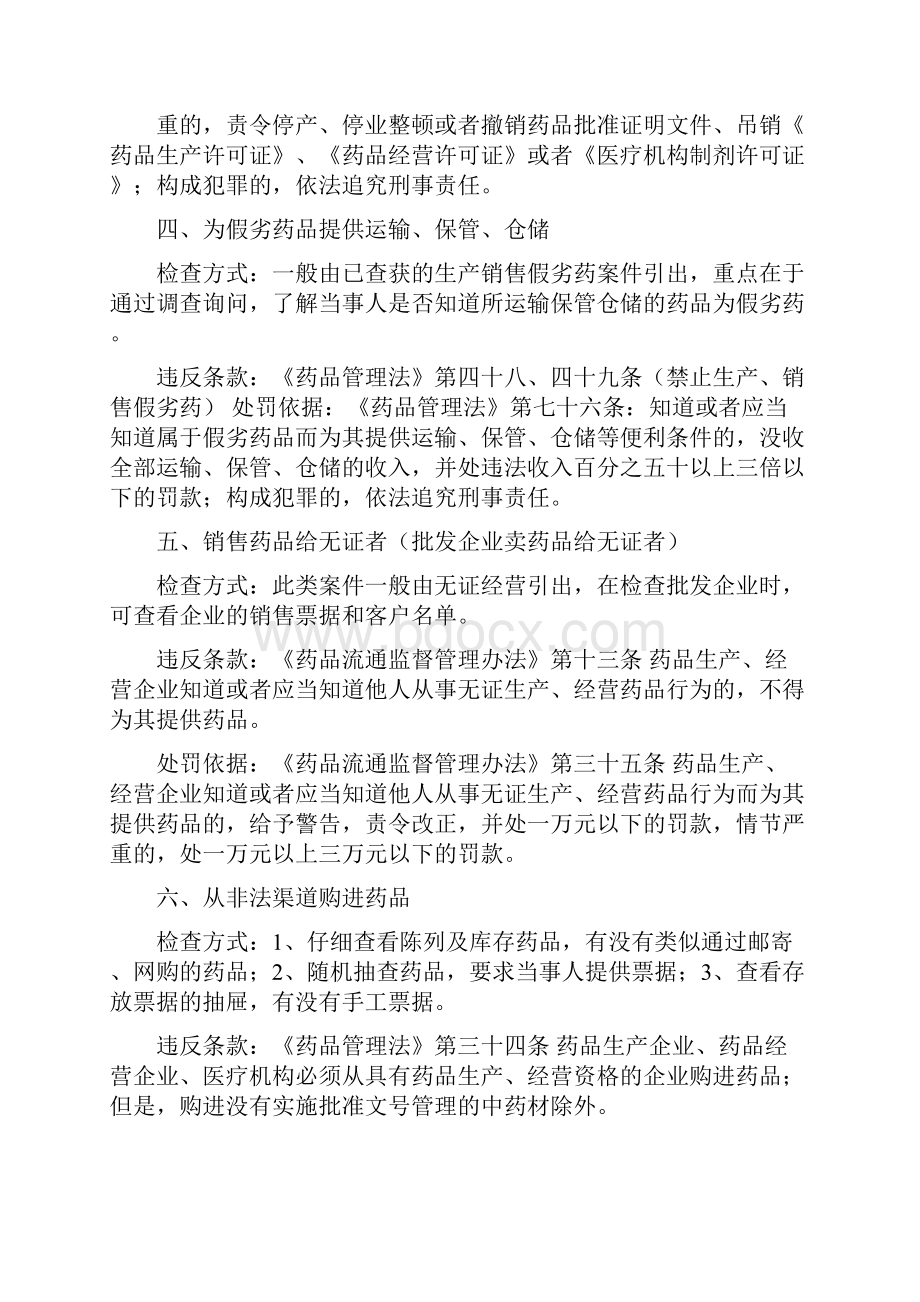 常见药品违法行为及适用法律条款详解.docx_第3页