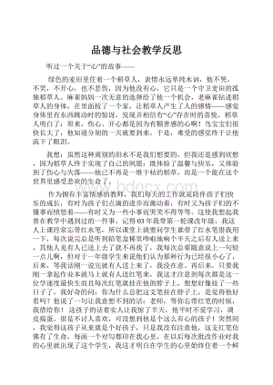 品德与社会教学反思.docx