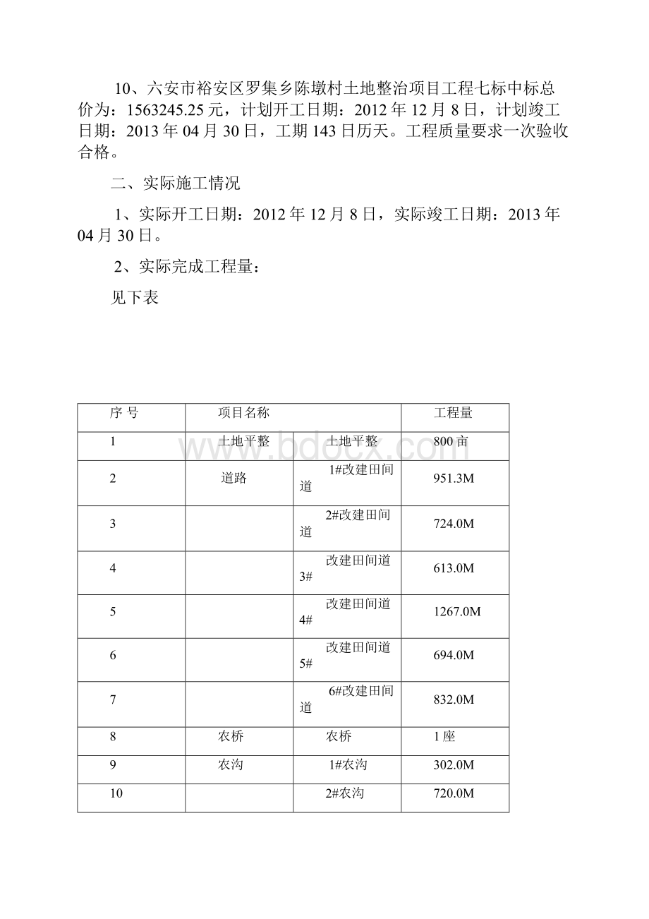 土地整治项目工程竣工验收报告.docx_第2页