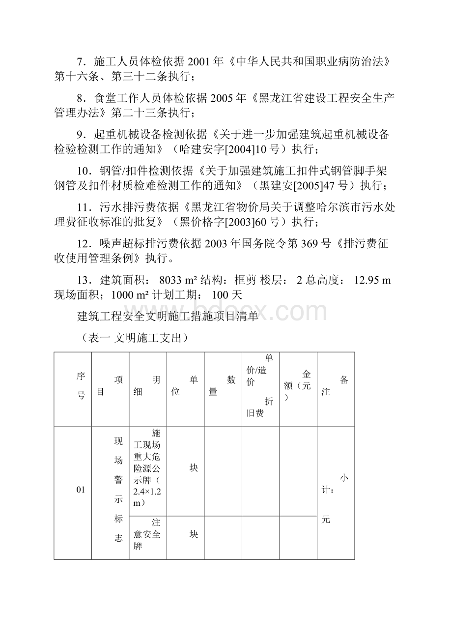 建筑工程施工现场安全文明施工措施费用清单.docx_第3页