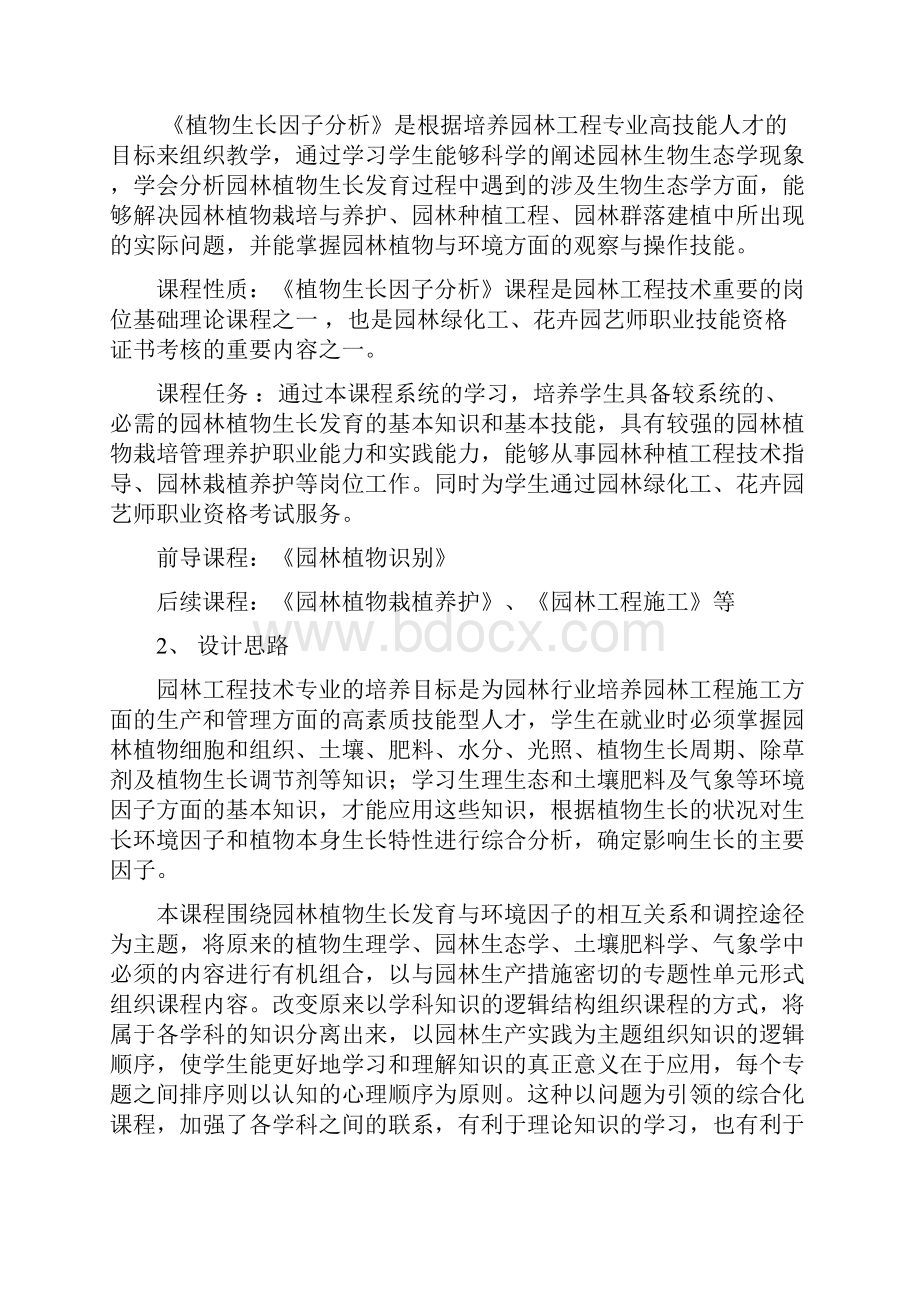 园林工程技术 因子分析课程标准.docx_第2页